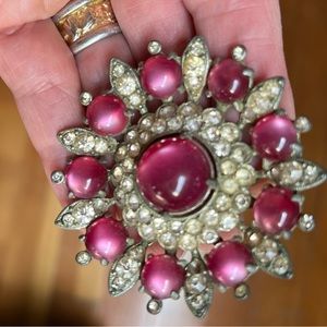 Vintage Rhinestone Cluster Brooch